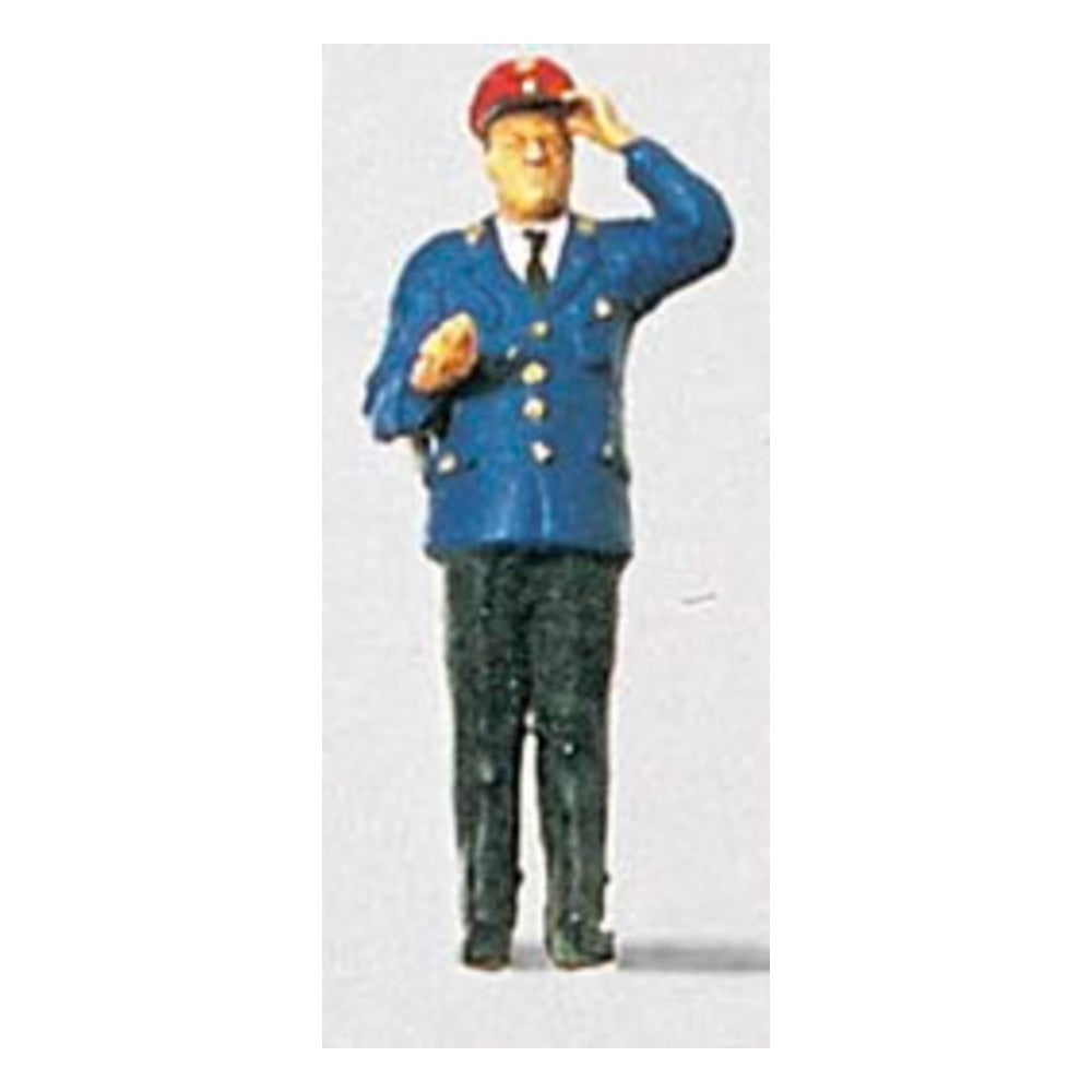 Preiser 28003 HO Scale Individual Figure - Railway Personel Platform Dispatcher