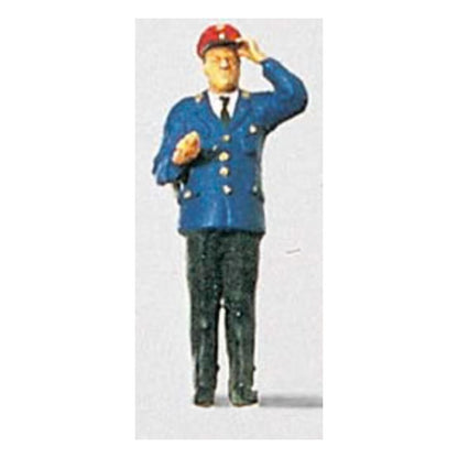 Preiser 28003 HO Scale Individual Figure - Railway Personel Platform Dispatcher