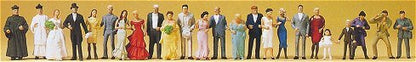 Preiser 14415 HO Scale Wedding Participants Wedding Guests pkg(24)