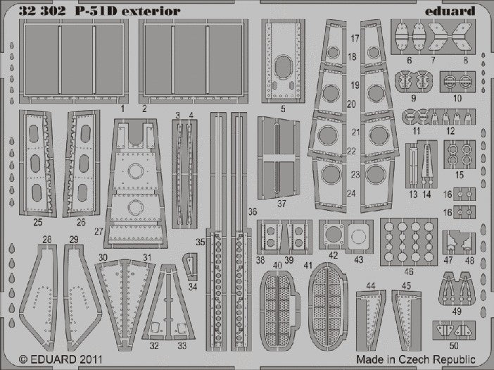 Eduard 32302 1/32 Aircraft- P51D Exterior for TAM