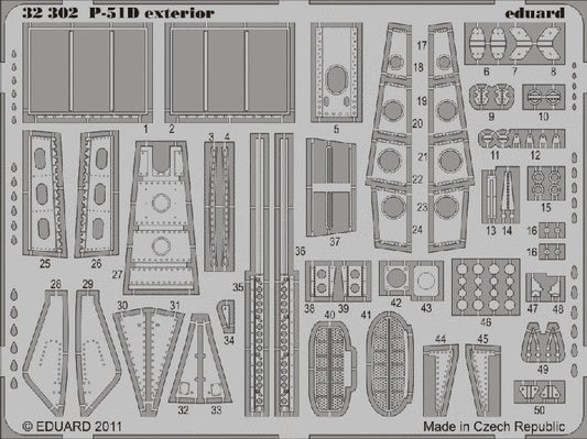 Eduard 32302 1/32 Aircraft- P51D Exterior for TAM