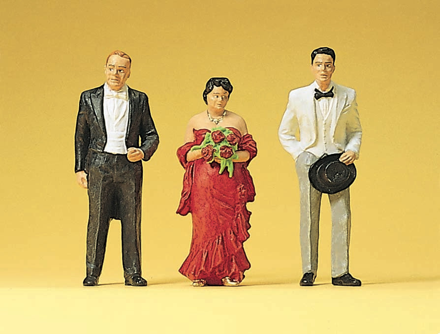 Preiser 45042 G Scale Bride's Parents & Best Man Figure Set
