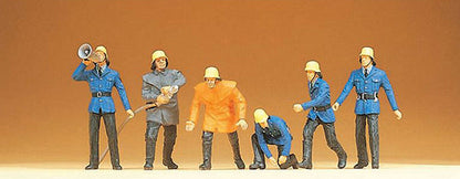 Preiser 14201 HO Scale Firemen Set #2 pkg(6)