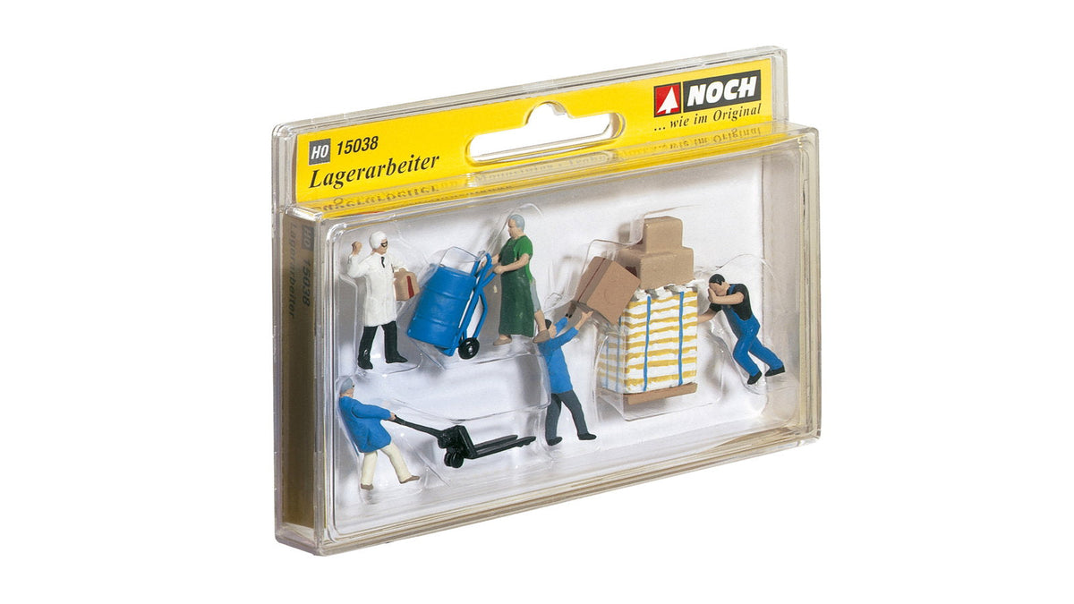 Noch 15038 HO Scale Warehouse Workers with Accessories