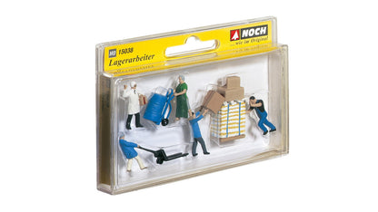 Noch 15038 HO Scale Warehouse Workers with Accessories