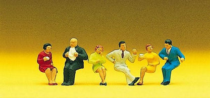 Preiser 10103 HO Scale Seated Diners pkg(6)