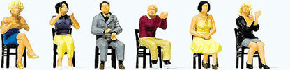 Preiser 10624 HO Scale Sports & Recreation Seated Spectators Clapping