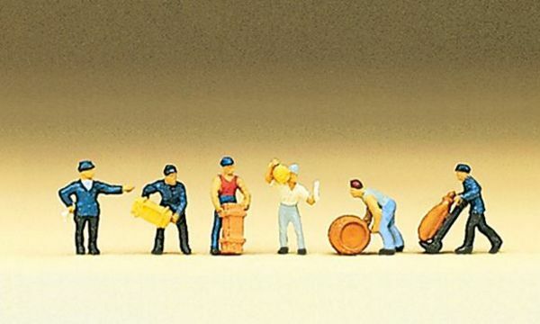 Preiser 88511 Z Scale Railroad Personnel Track Workers pkg(6)