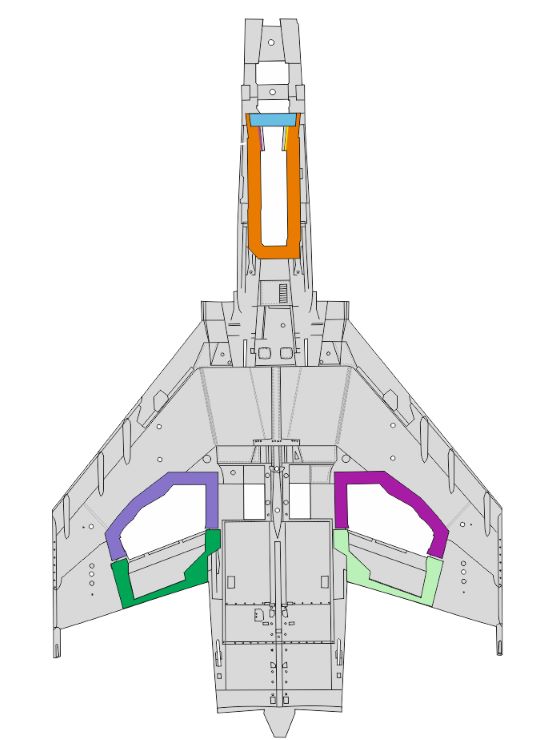 Eduard EX962 1/48 Mask Aircraft- F4E Wheel Bays for MGK