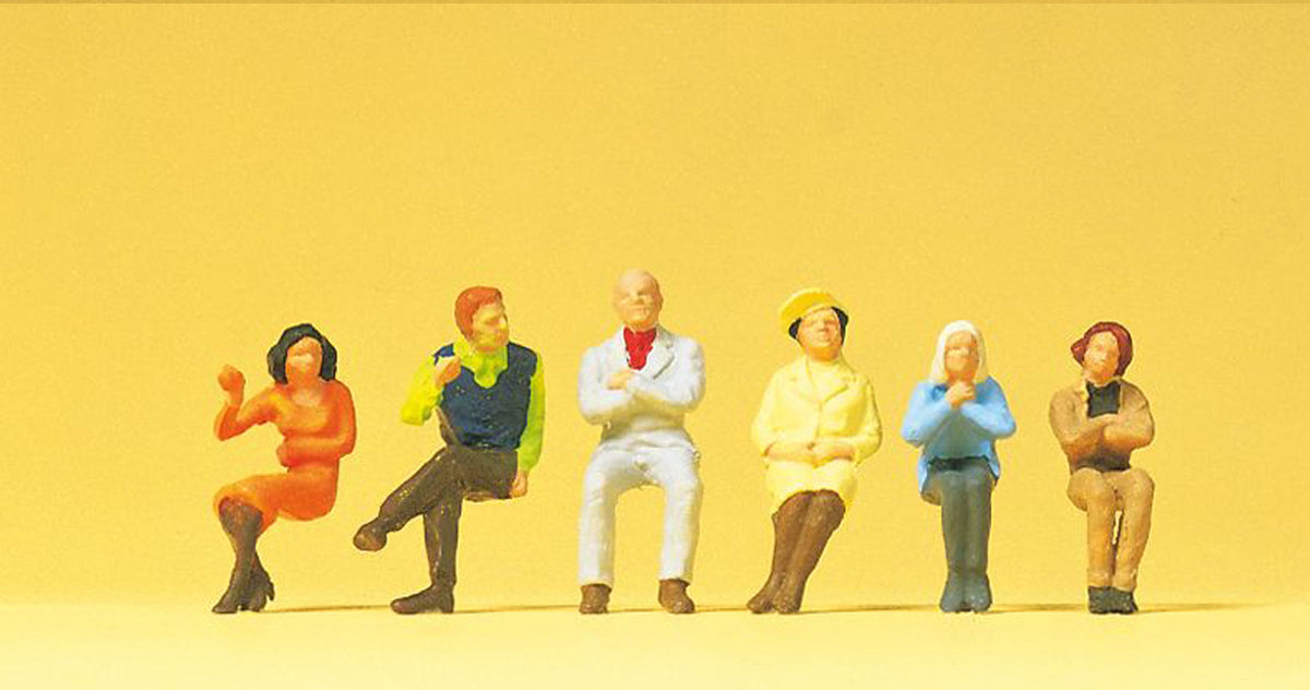 Preiser 14073 HO Scale Seated Persons Figures (6)