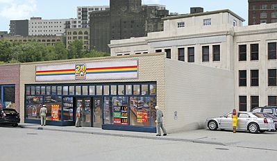 Walthers Cornerstone 3477 HO 24-Seven Quick Mart Kit