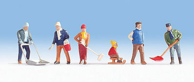 Noch 15928 HO Scale Winter Chores -- pkg(6)