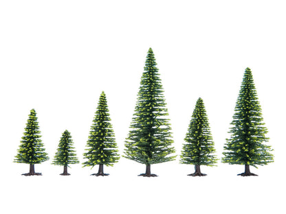 Noch 26825 HO/TT Scale Spruce Trees, 5-14 cm, Pack of 25