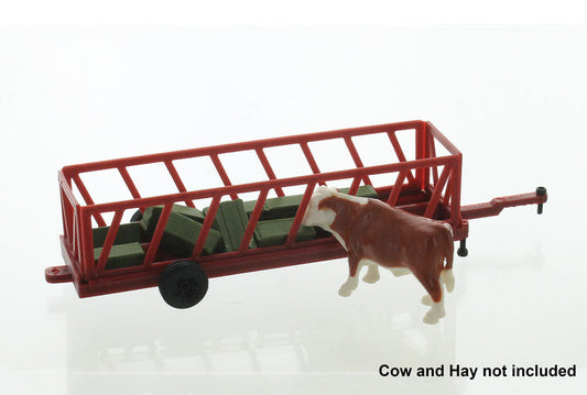 3D To Scale 64-308-R 1/64 – Portable Cattle Feeder 20ft Red Scene Prop