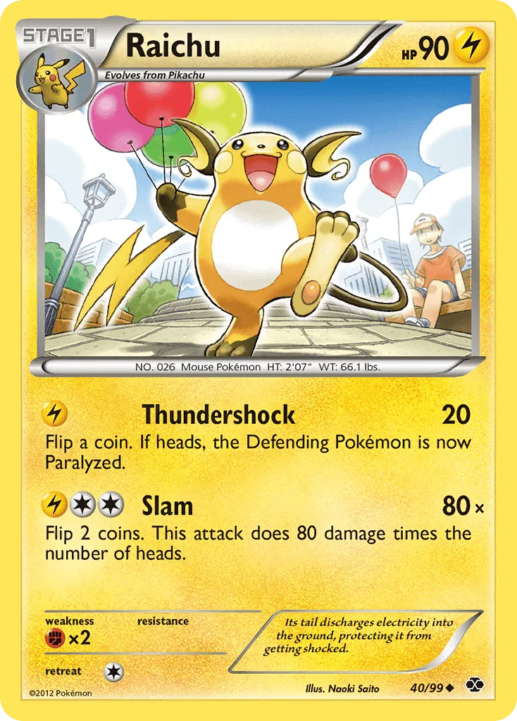 Raichu (40/99) [Black & White: Next Destinies]