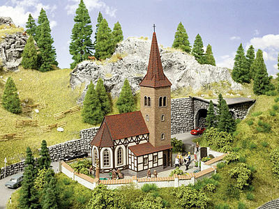Noch 66906 HO Scale St. George Church w/Bell Sound Unit -- Laser-Cut Kit
