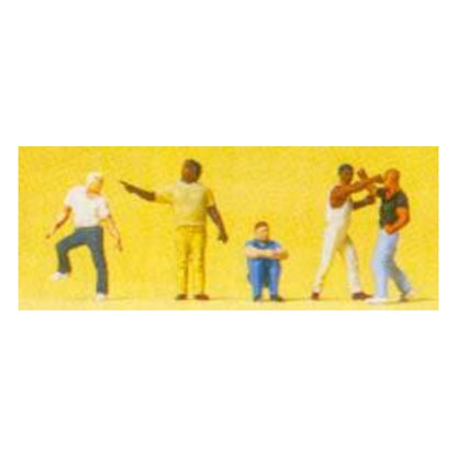 Preiser 79175 N Scale Street Scene / Fight Figure Set