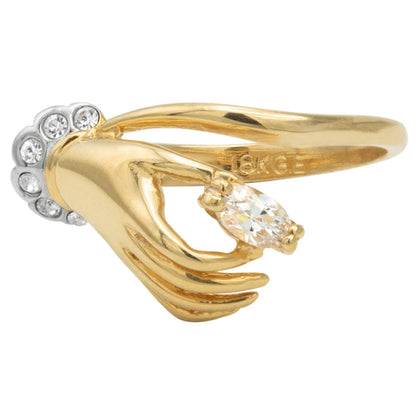 Vintage Austrian Crystals 18k Yellow Gold Matte or Polished Finish Made in USA by PVD Vintage Jewelry