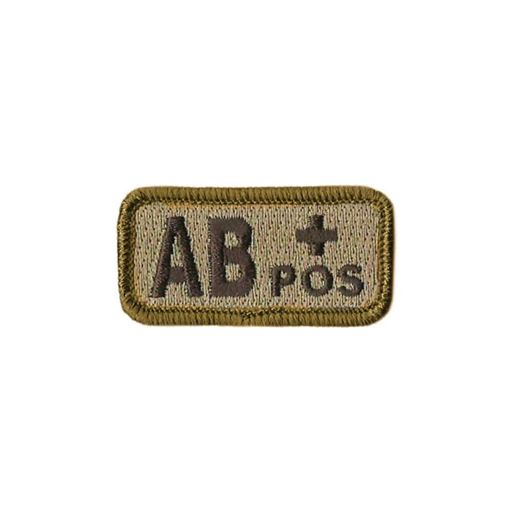 AB+ Blood Type Desert Patch with Hook Fastener