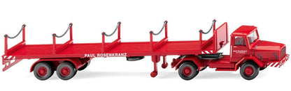 Wiking 055407 1/87 HO Faun with Stanchion Trailer