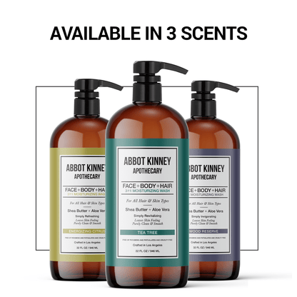 Abbot Kinney Apothecary Men's 3-in-1 Moisturizing Shampoo, Conditioner, and Body Wash - Energizing Citrus 32oz by  Los Angeles Brands