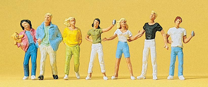 Preiser 10291 HO Scale Teenagers Pedestrian Figure Set