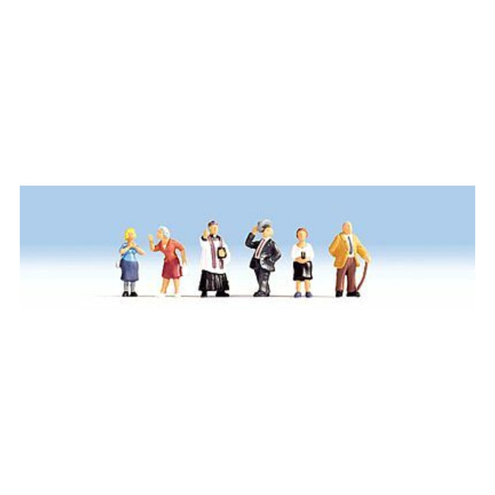 Noch 15577 HO Scale Churchgoers -- pkg(6)