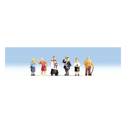 Noch 15577 HO Scale Churchgoers -- pkg(6)