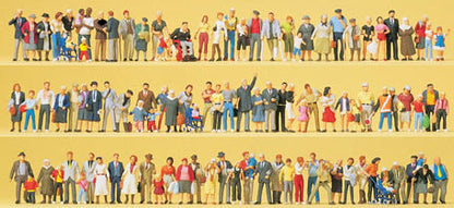 Preiser 13002 HO Scale Pedestrians - Bulk Set On Streets & Squares
