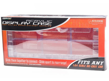 Acrylic Display Case 6-Car Connecting for 1/64 Scale Models by Greenlight  free shipping USA