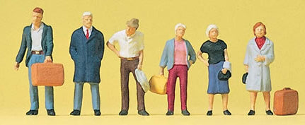 Preiser 10504 HO Scale Passengers Standing pkg(6)