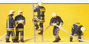 Preiser 10485 HO Scale Emergency - Modern German Firefighters