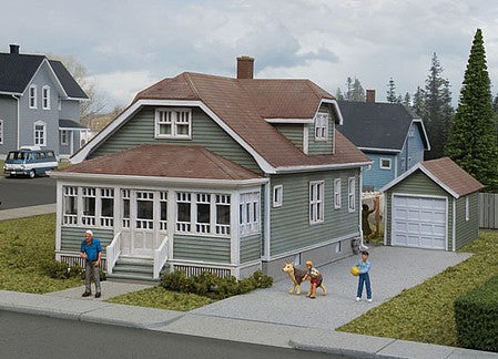 Walthers Cornerstone 3791 HO Updated American Bungalow w/Garage