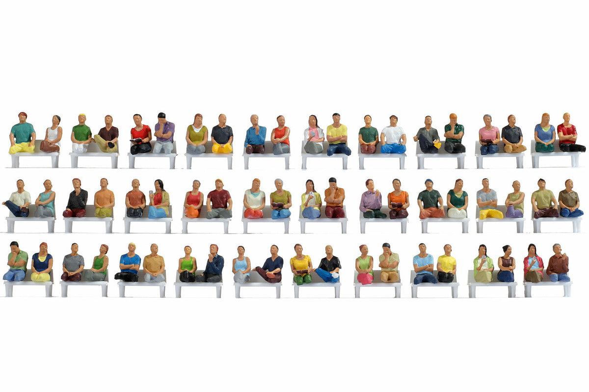 Noch 16072 HO Scale Sitting Passengers Mega Set, 60 Figures