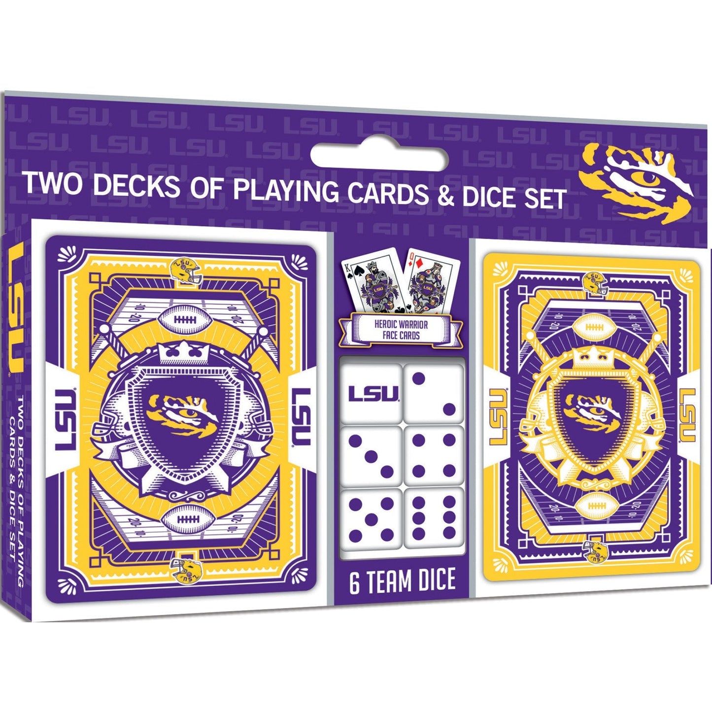 LSU Tigers - 2-Pack Playing Cards & Dice Set by MasterPieces Puzzle Company INC