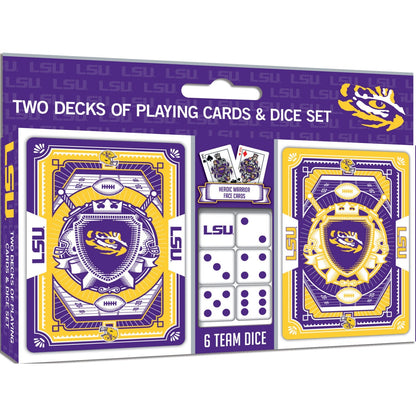 LSU Tigers - 2-Pack Playing Cards & Dice Set by MasterPieces Puzzle Company INC