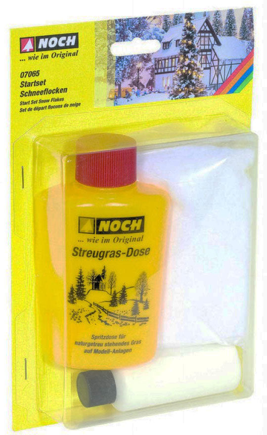 Noch 7065 All Scale Snow Flocking Starter Set, 25g + Glue