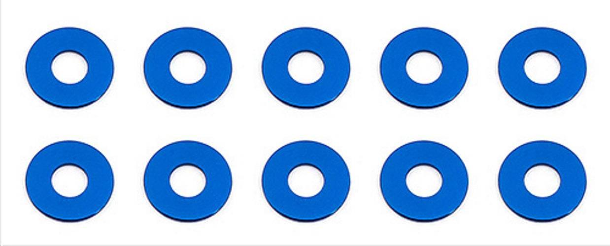 Team Associated 31384 Bulkhead Washers, 7.8x0.5 mm Blue Aluminum RC10F6