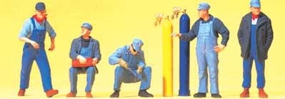 Preiser 79214 N Scale Railroad Personnel US Railway Personnel pkg(5)