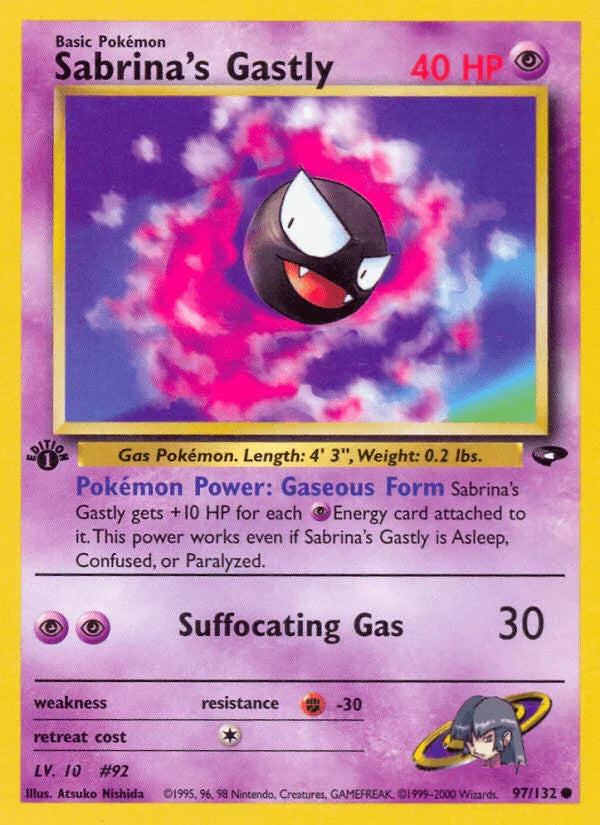Sabrina's Gastly (97/132) [Gym Challenge 1st Edition]