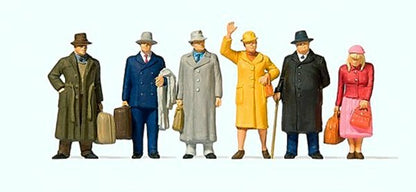 Preiser 65366 1/45 Scale Standing & Walking Passengers pkg(6)