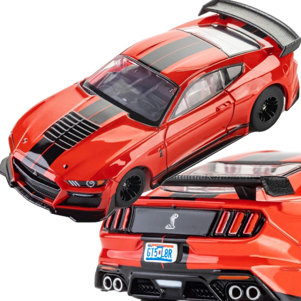 AFX Ford Mustang GT500 Red Chevy Camaro ZL1 Yellow HO Slot Car 22077 22075