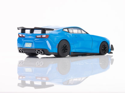 AFX 22079 2021 Chevy Camaro ZL1 Rapid Blue HO Scale Slot Car MegaG Plus