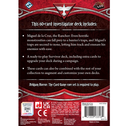 Arkham Horror LCG: Investigator Deck - Miguel de la Cruz