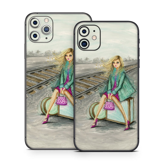Lulu Waiting by the Train Tracks - Apple iPhone 11 Skin