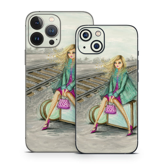 Lulu Waiting by the Train Tracks - Apple iPhone 13 Skin