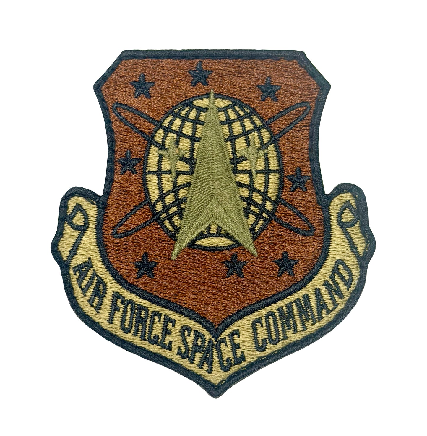 U.S. Air Force Space Command OCP Spice Brown Patch with Hook Fastener