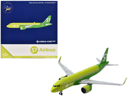 Airbus A320neo Commercial Aircraft "S7 Airlines" (RA-73428) Green Two-Tone 1/400 Diecast Model Airplane by GeminiJets  free shipping USA