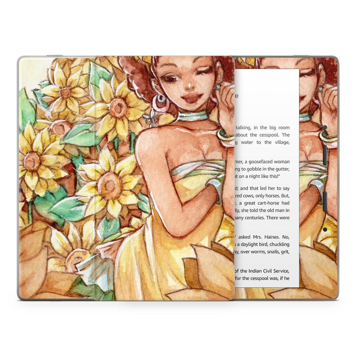 Lady Sunflower - Amazon Kindle Skin