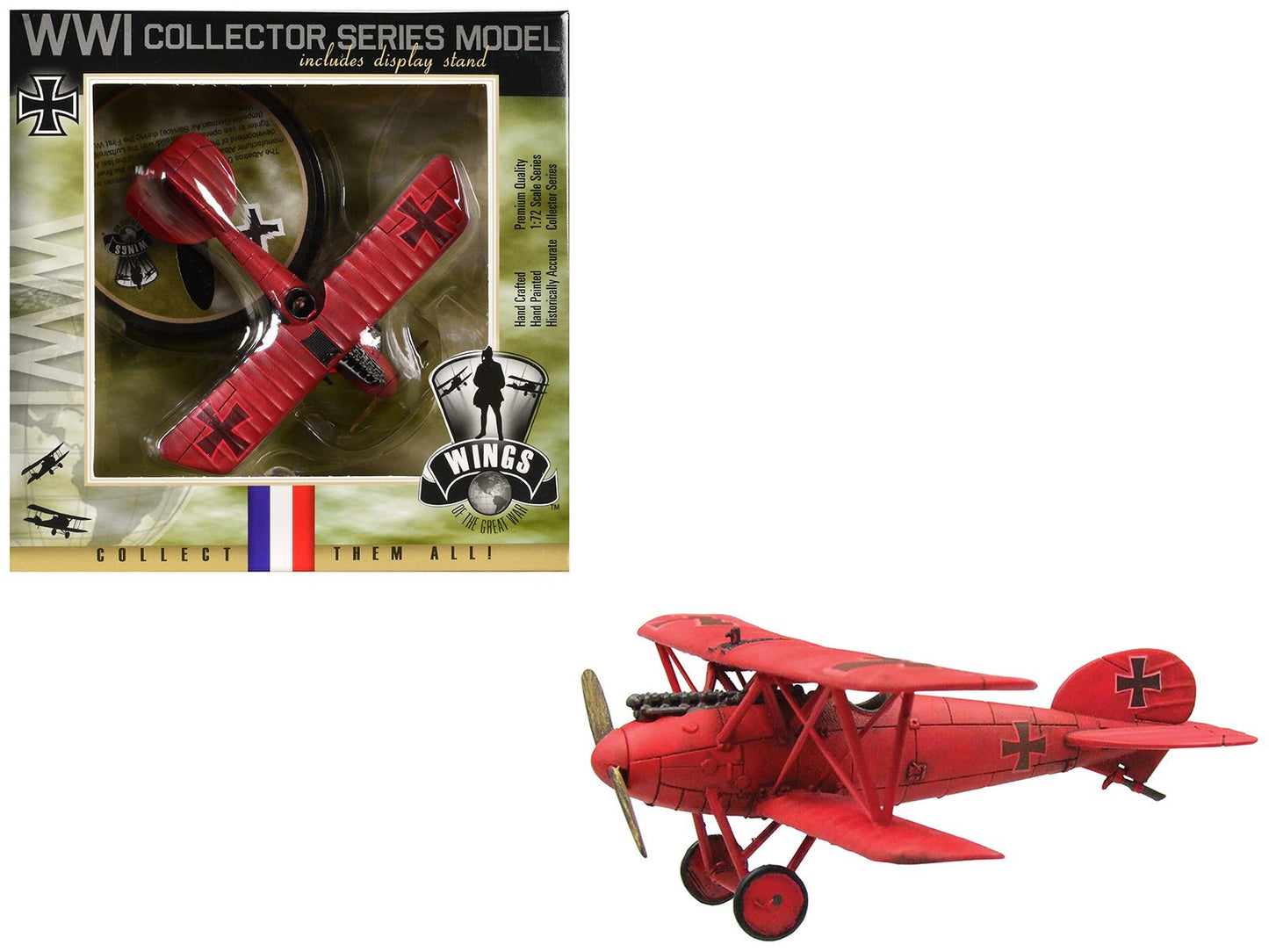 Albatros D.Va Aircraft "Manfred Von Richthofen Jagdstaffel 11" (1917) German Luftwaffe 1/72 Model Airplane by Wings of the Great War  free shipping USA